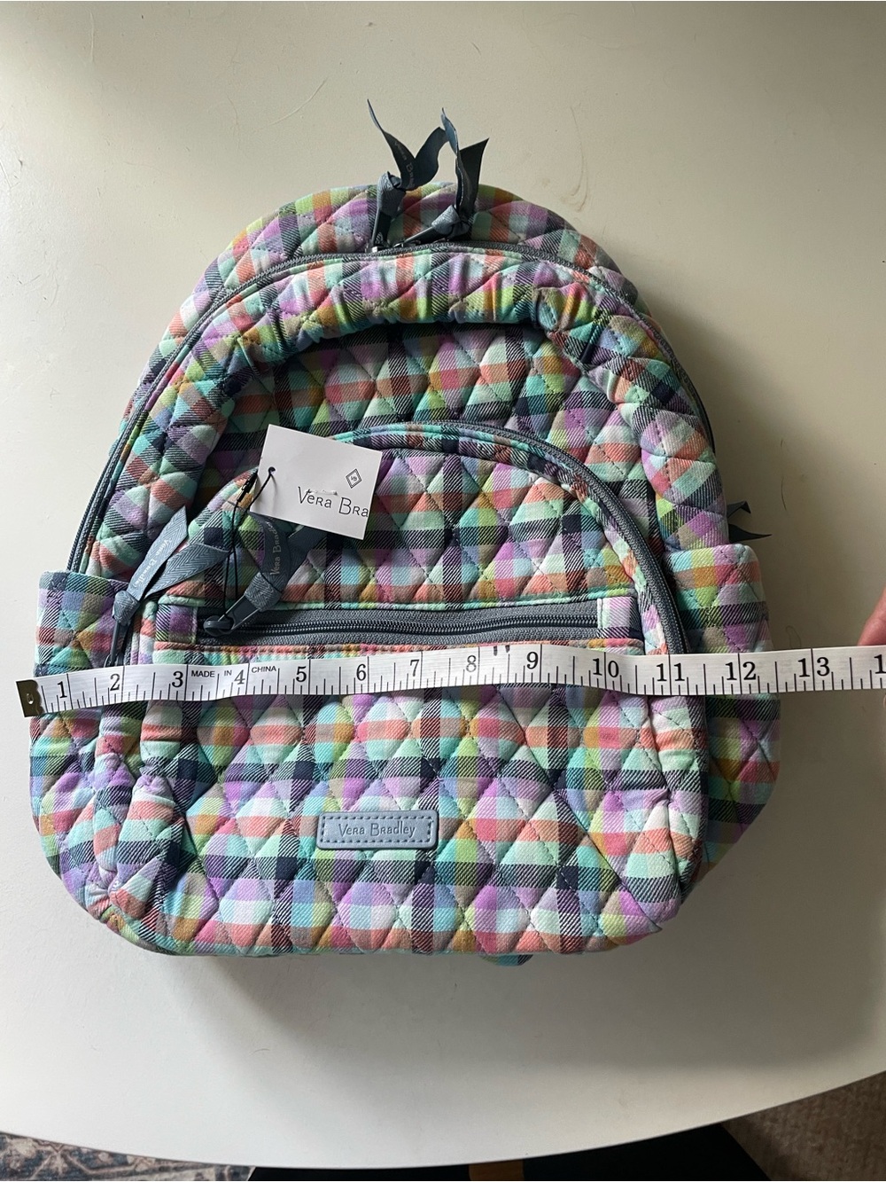 Vera Bradley Pastel Multi-Color Quilted Backpack - Picture 3 of 5